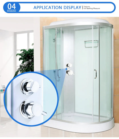 2/3/4/5 Ways Water Outlet Screw Thread Center Distance 10cm  Mixing Valve Brass Bathroom Shower Mixer Faucet Tap Cabin