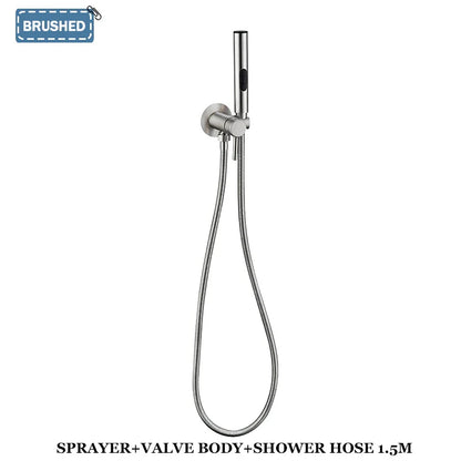 Brass Bidet Faucet 304Stainless Steel Portable Toilet Bidet Sprayer Set Toilet Faucet Hygienic Shower Hot Cold Water Shoer Head