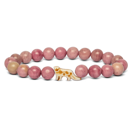 FAHLO - SNOW LEOPARD TRACKING BRACELET | WILDFLOWER PINK