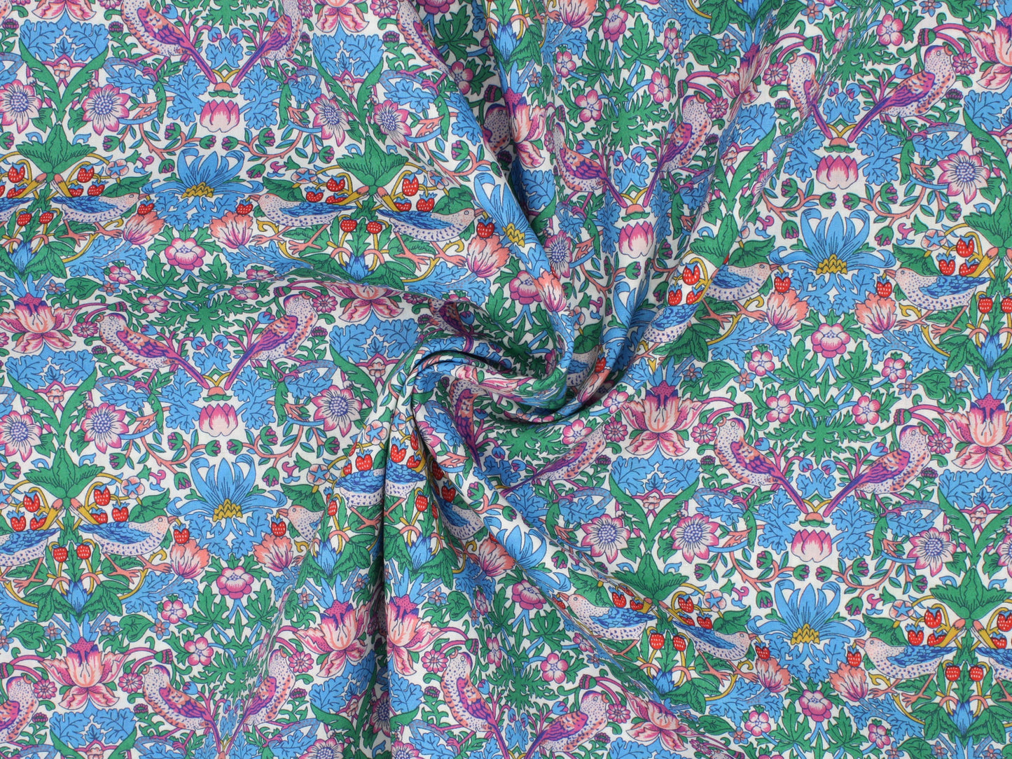 Side Bow Headband - Liberty Strawberry Thief Spring F Print
