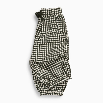 KIDLY by MORI Barrel Leg Houndstooth Trousers