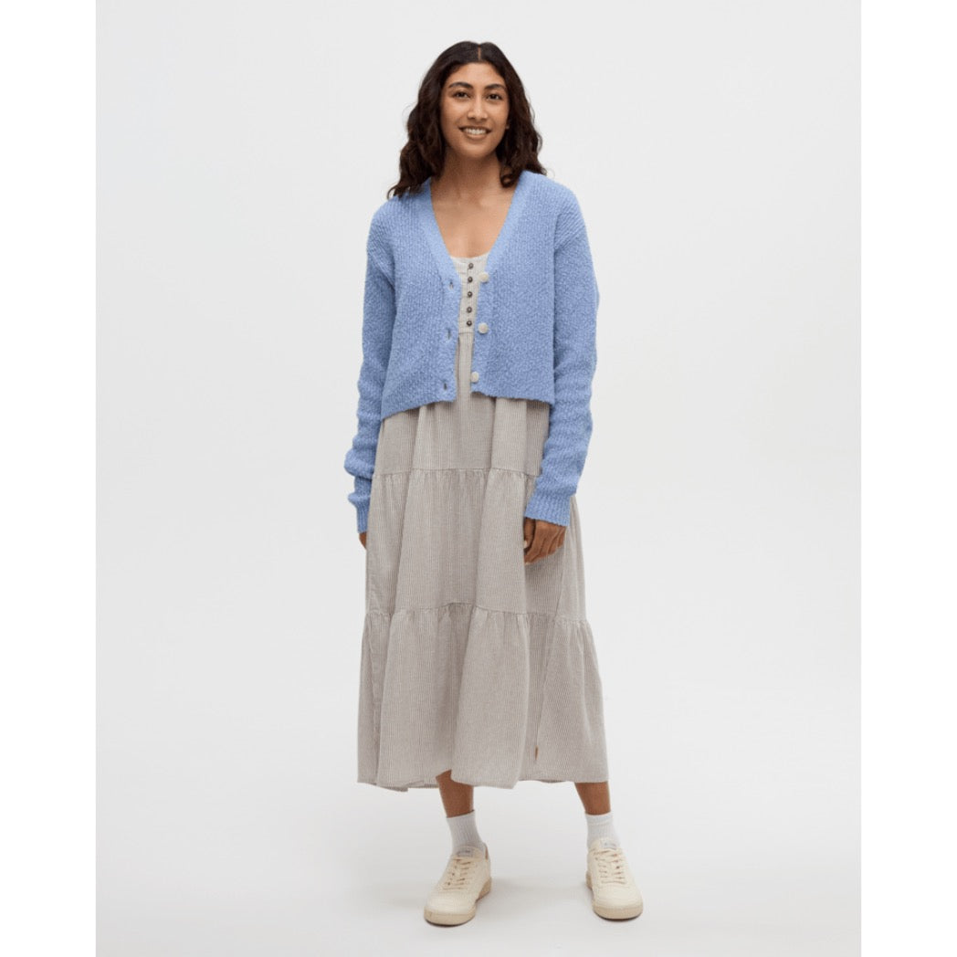 TENTREE -  POPLAR CARDIGAN | Lakeside Blue
