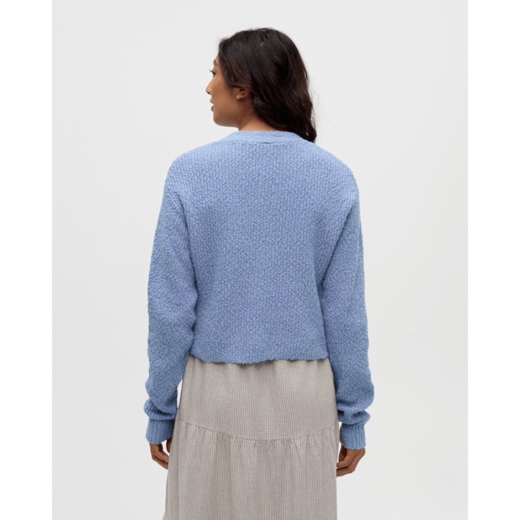 TENTREE -  POPLAR CARDIGAN | Lakeside Blue