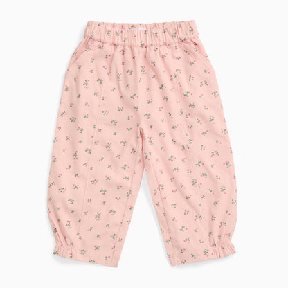 Floral Frilled Soft Corduroy Trousers