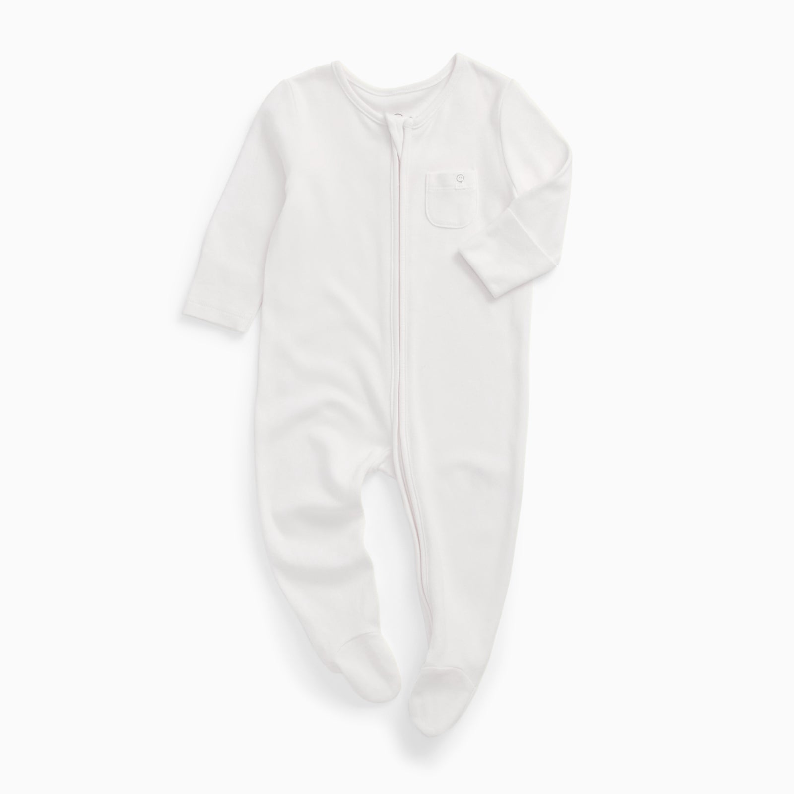 Clever Zip Sleepsuit - White