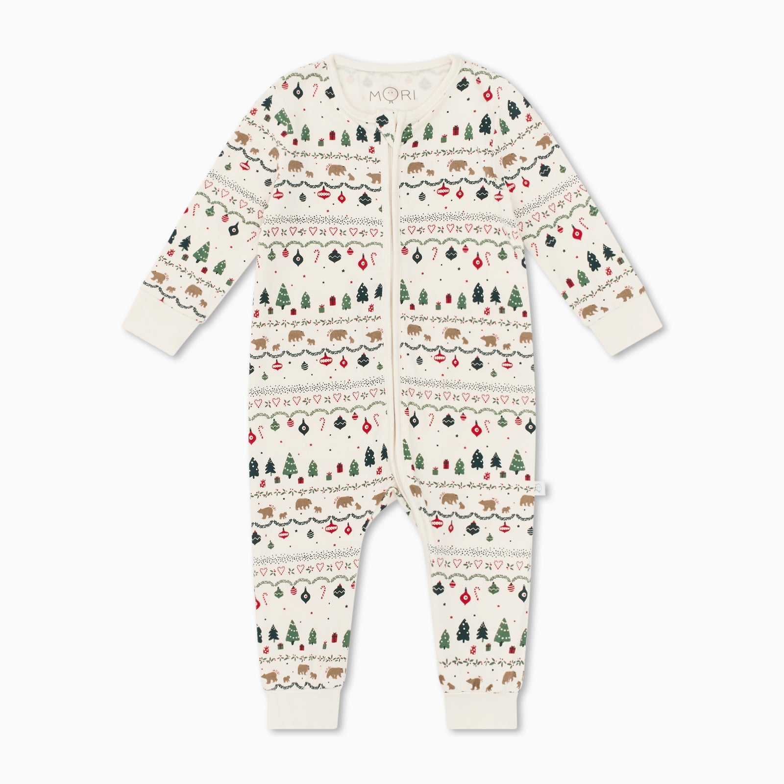 Festive Fair Isle Clever Zip Sleepsuit
