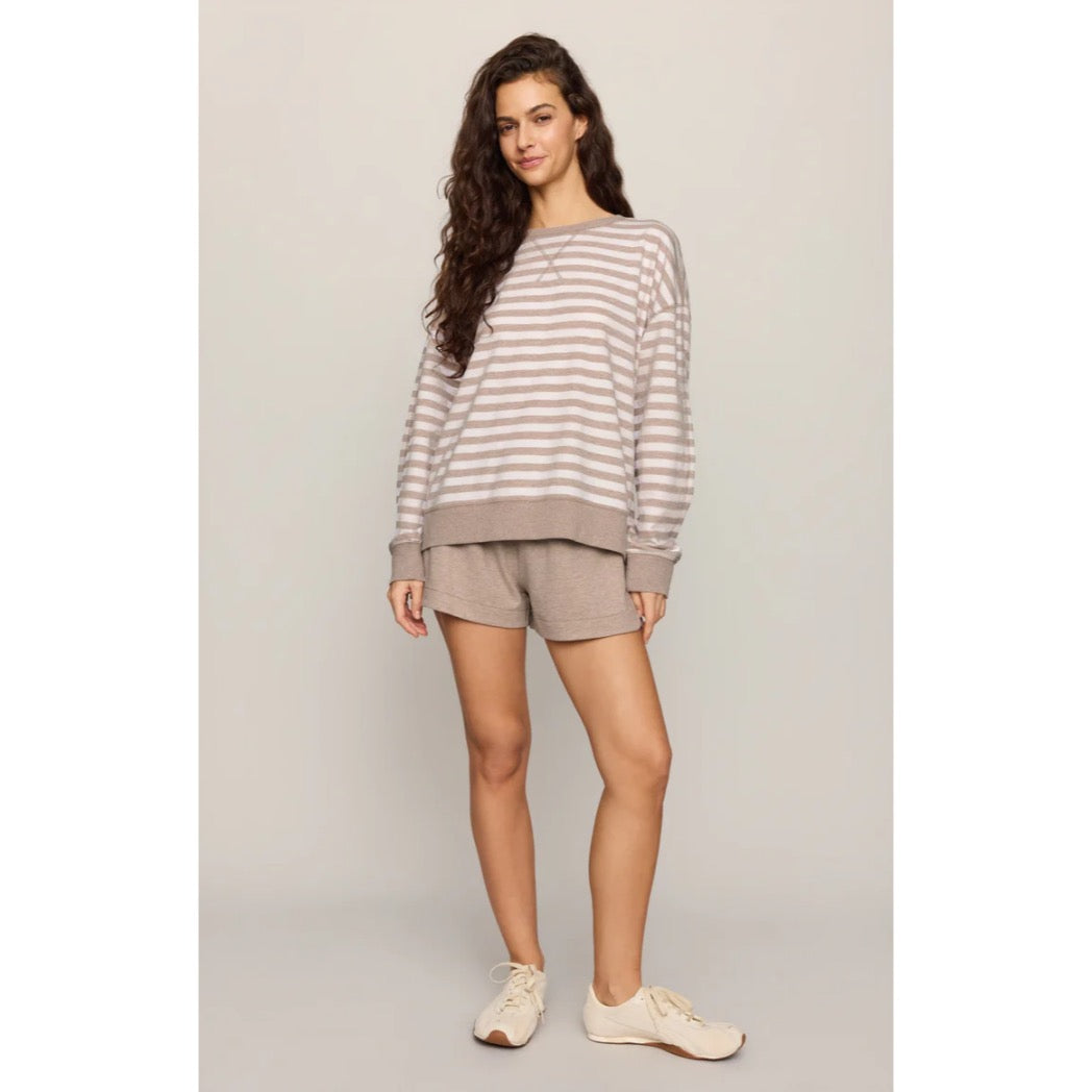 Z SUPPLY - EVERYDAY FRENCH TERRY STRIPED CREW | Heather Ash