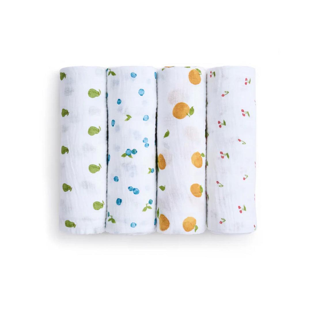 aden + anais Organic Cotton Swaddles - 4 Pack - Fresh Fruit