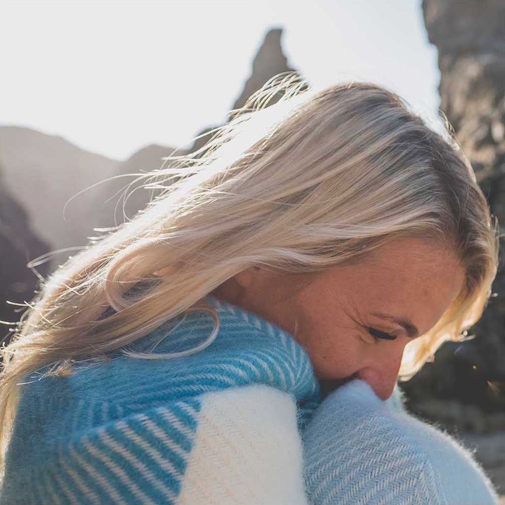 Blue Noon Wool Blanket