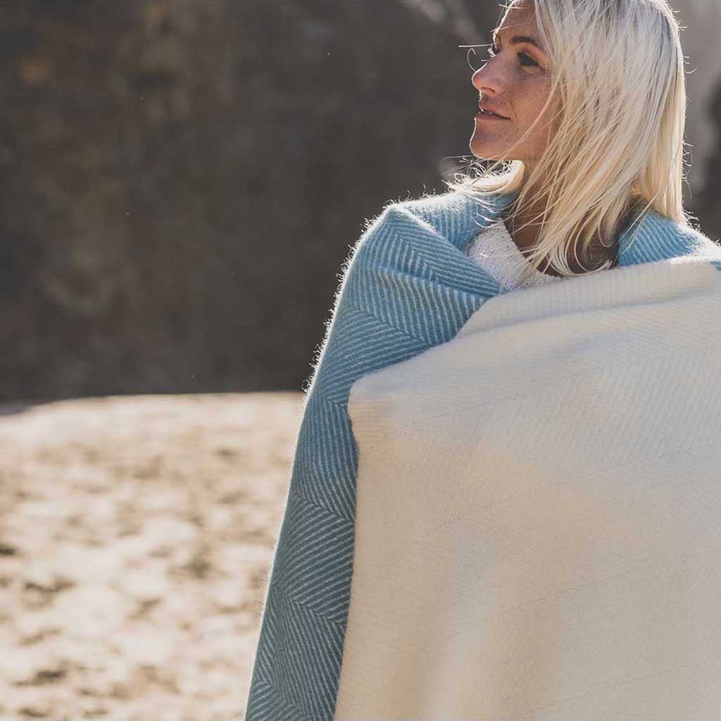 Blue Noon Wool Blanket