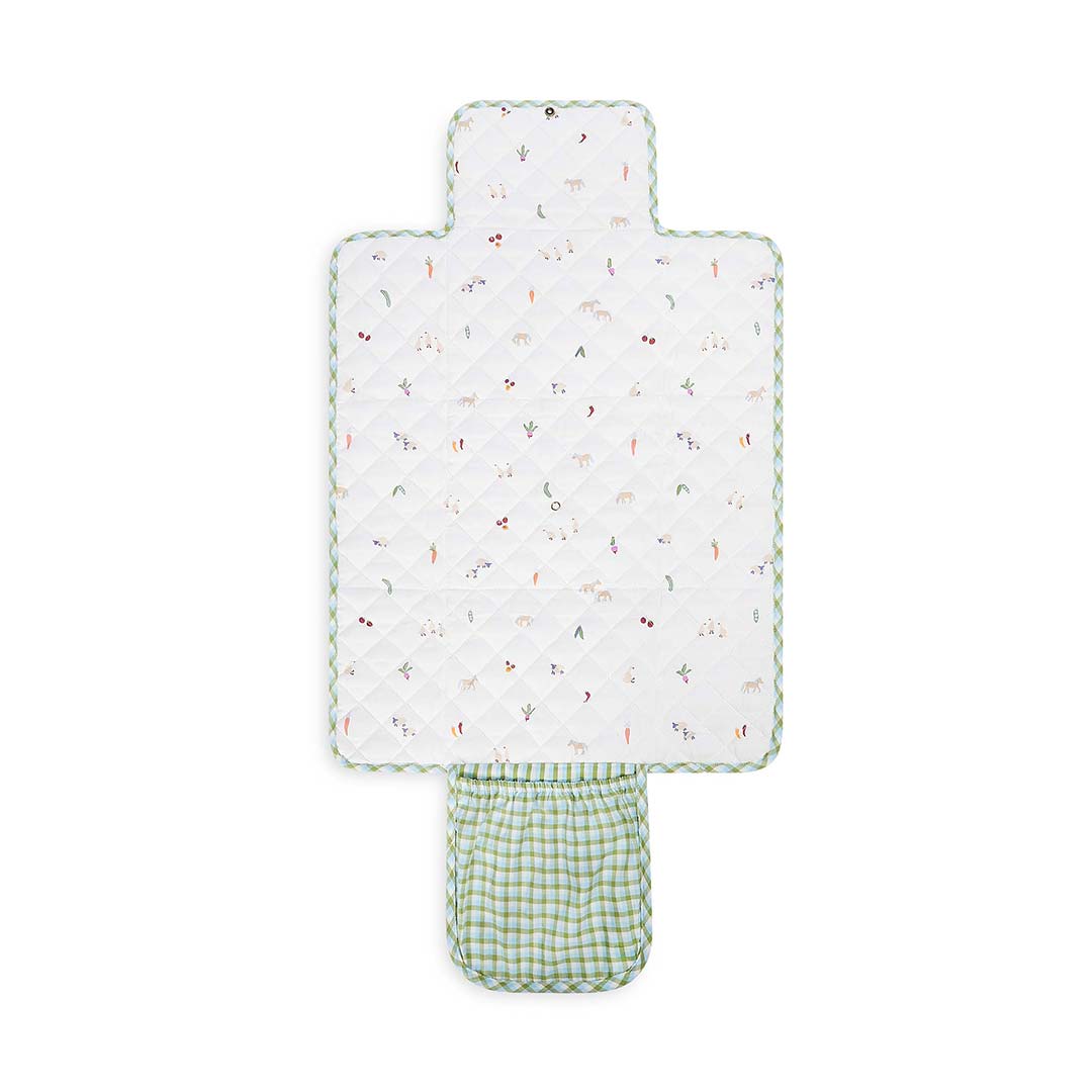Avery Row Cotton Travel Baby Changing Mat - Greenhouse Gingham