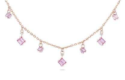 Sapphire Cascade Dangle Necklace