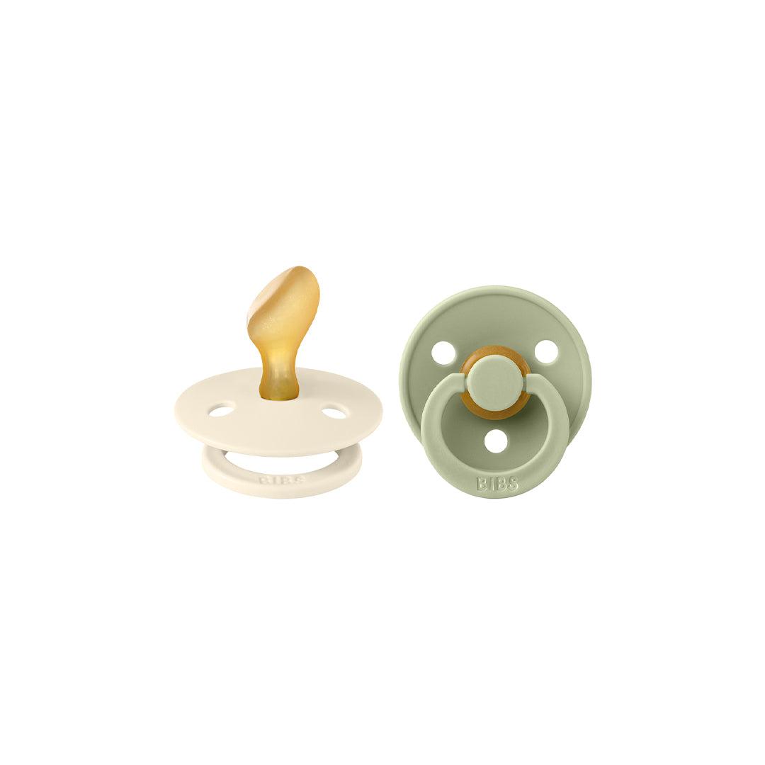 BIBS Colour Anatomical Pacifier - 2 Pack - Ivory/Sage - Latex