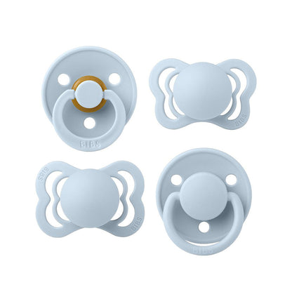BIBS Try-It Mixed Pacifier Collection - Baby Blue - 4 Pack