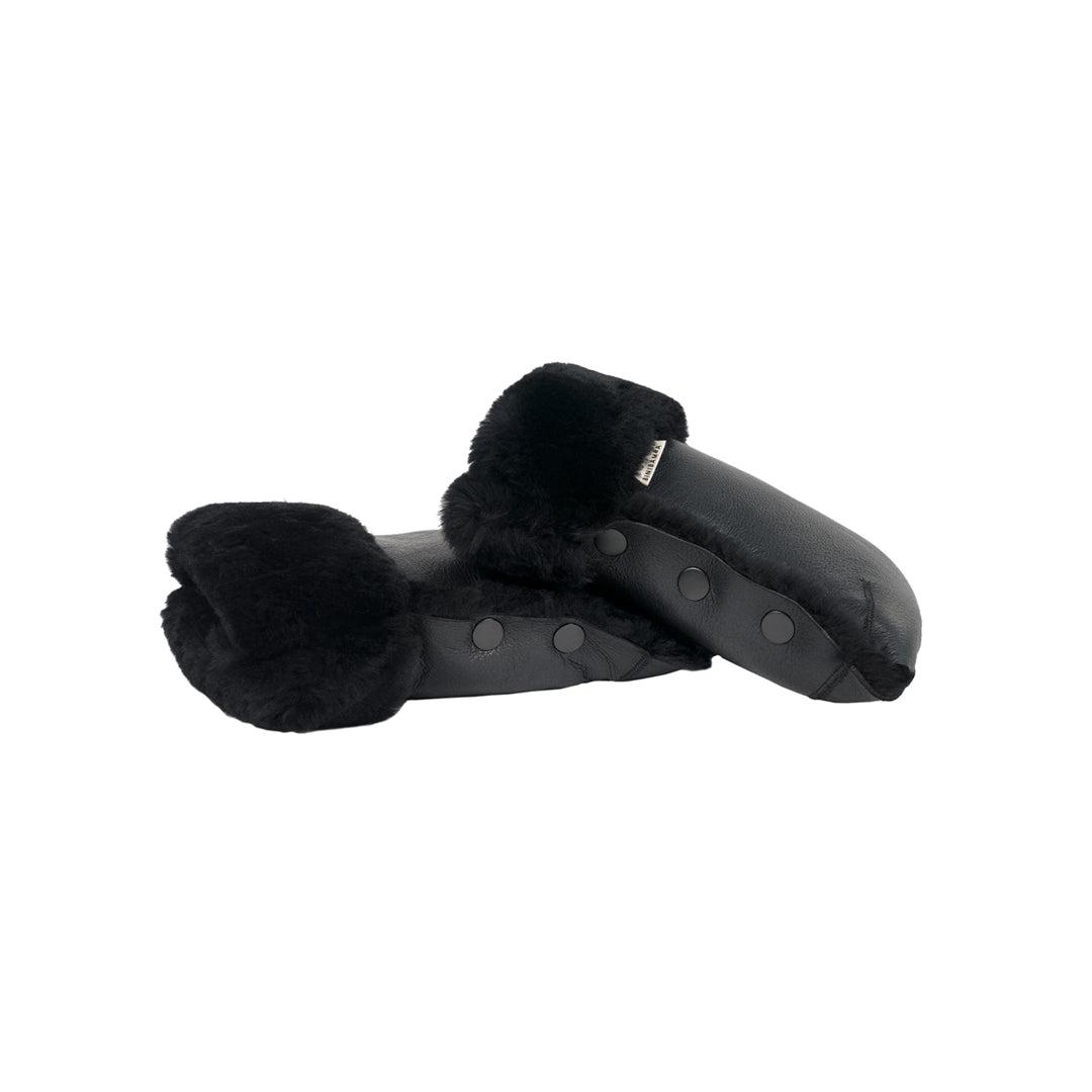 BINIBAMBA Sheepskin Buggy Mittens - Noir