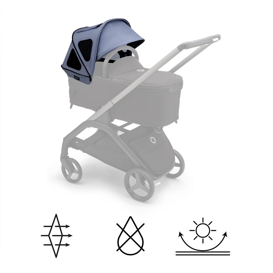Bugaboo Dragonfly Breezy Sun Canopy - Seaside Blue