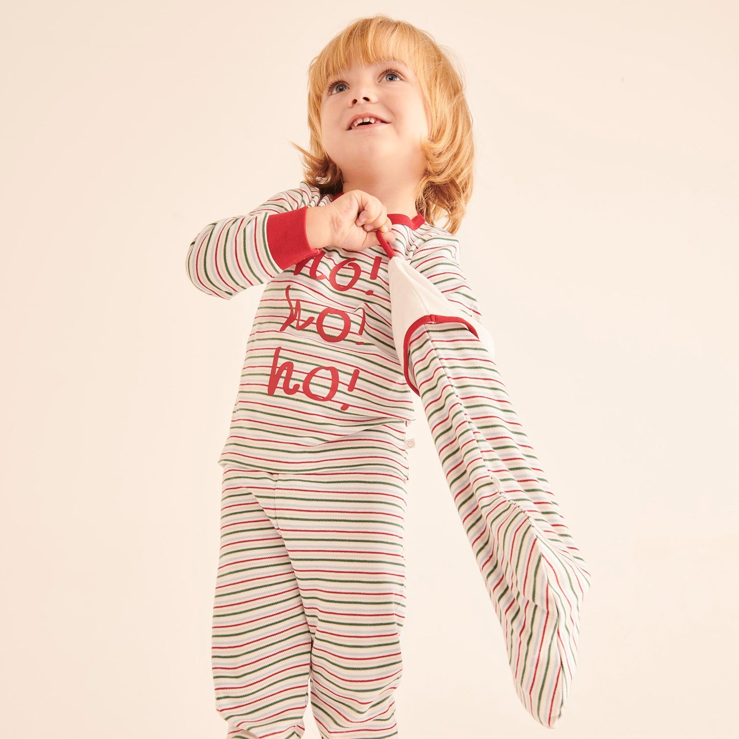 Festive Stripe Pyjamas & Stocking Set