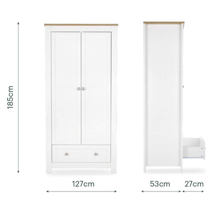 CuddleCo Burford Wardrobe - White/Oak