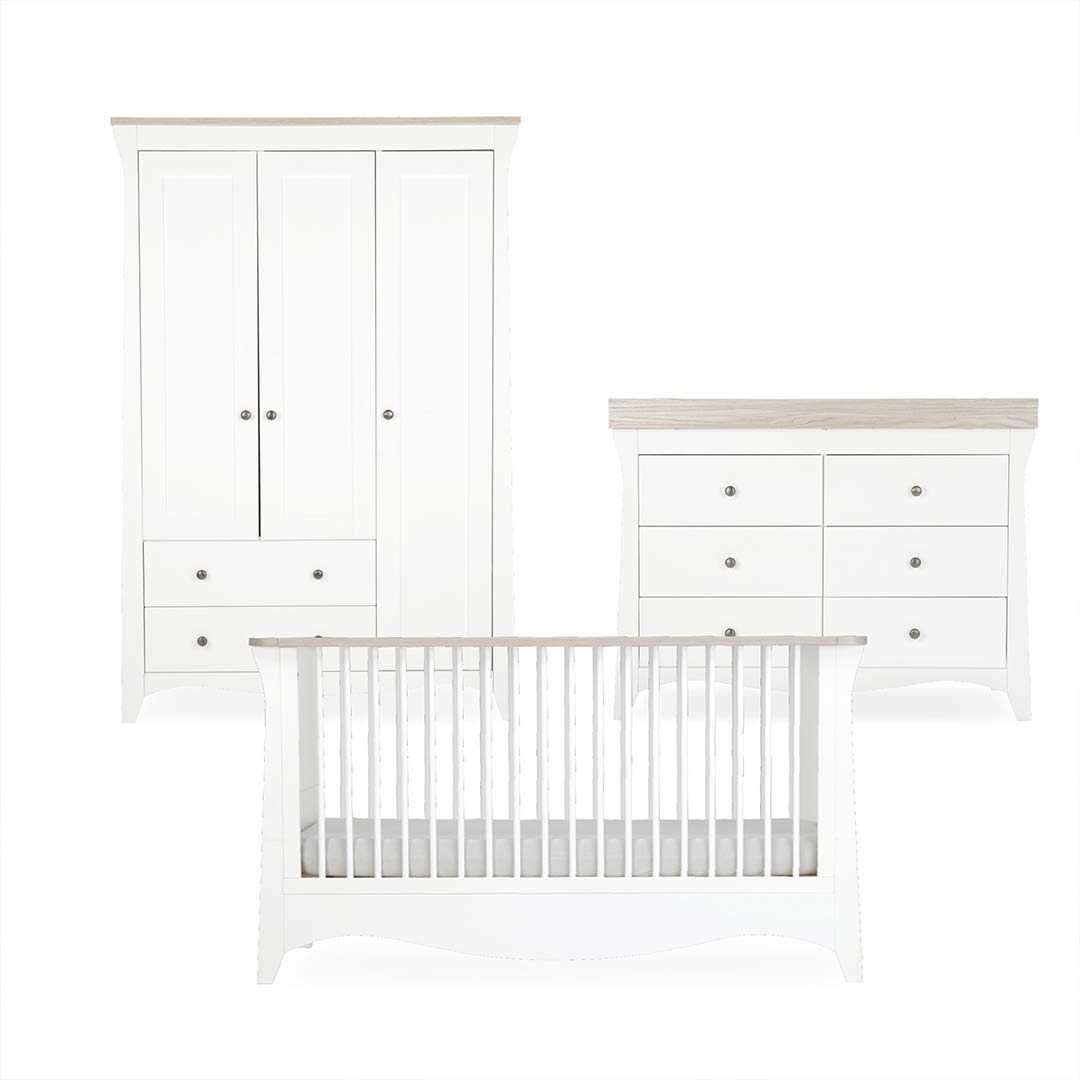 CuddleCo Clara Luxe 3pc Set - White/Ash