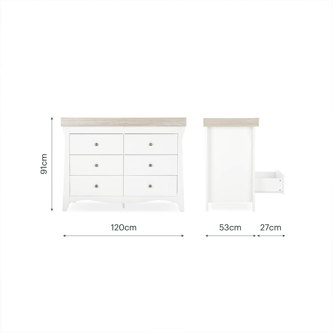 CuddleCo Clara Luxe 3pc Set - White/Ash