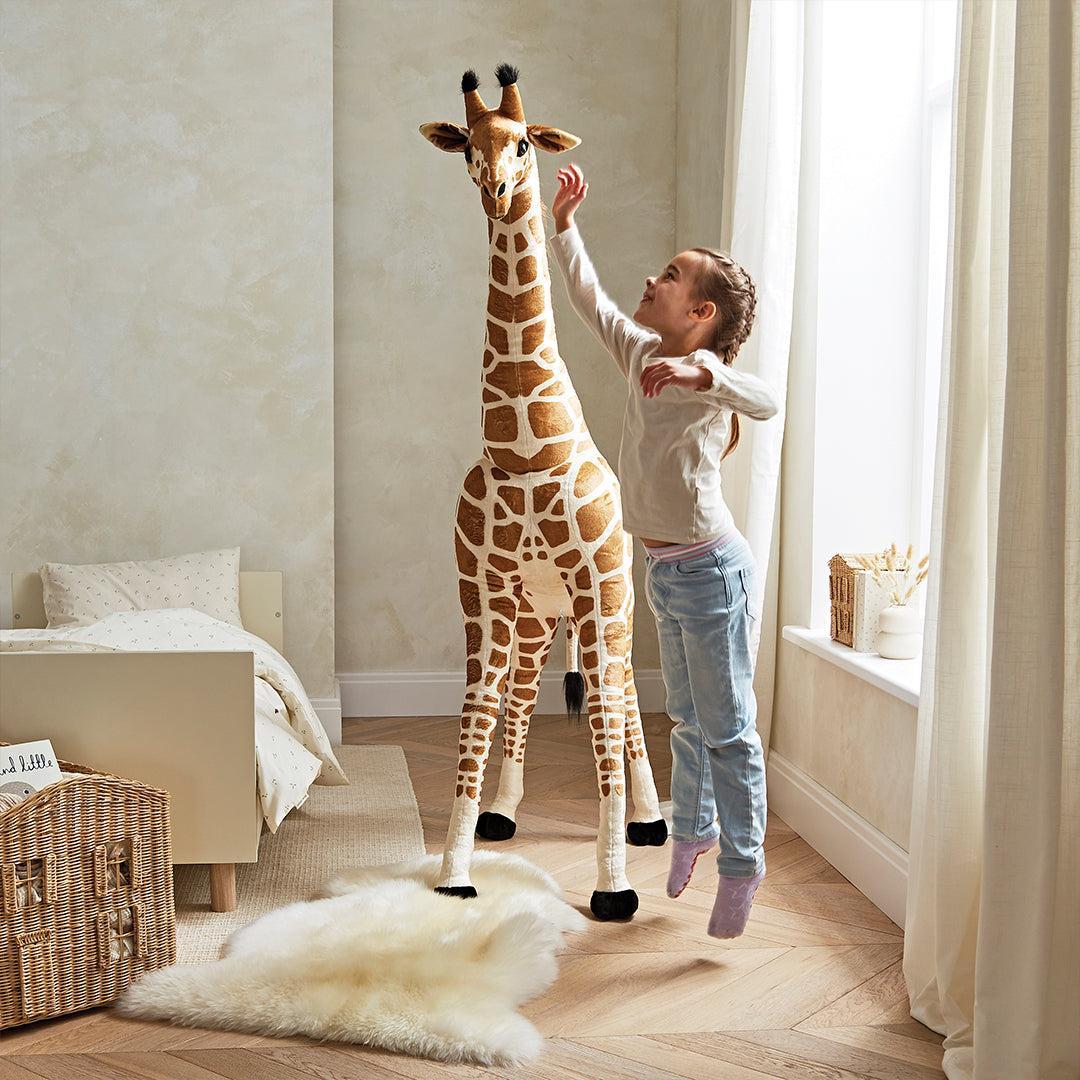 CuddleCo Medium Standing Giraffe Stuffed Animal - Natural