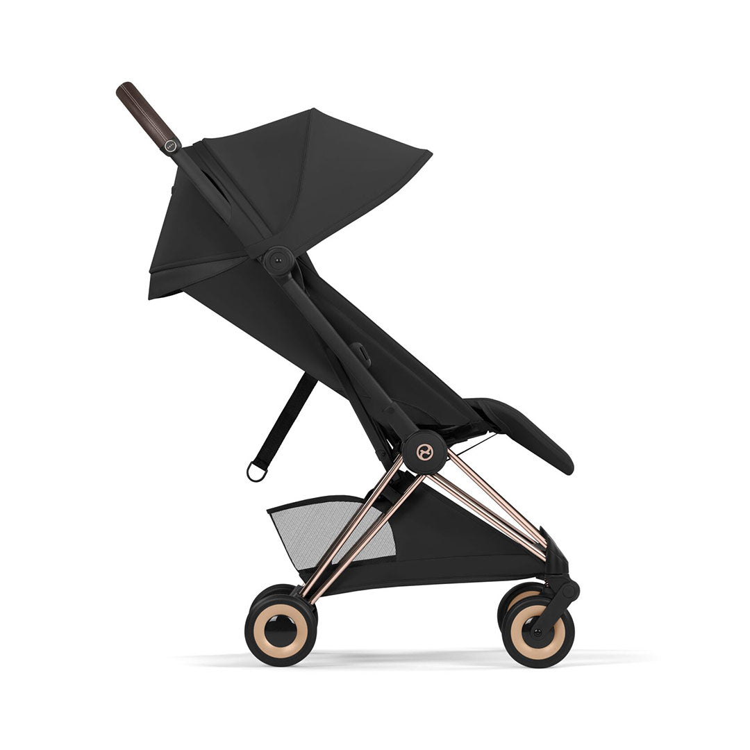 CYBEX Coya Comfort Compact Stroller & Carrycot - Sepia Black/Rose Gold