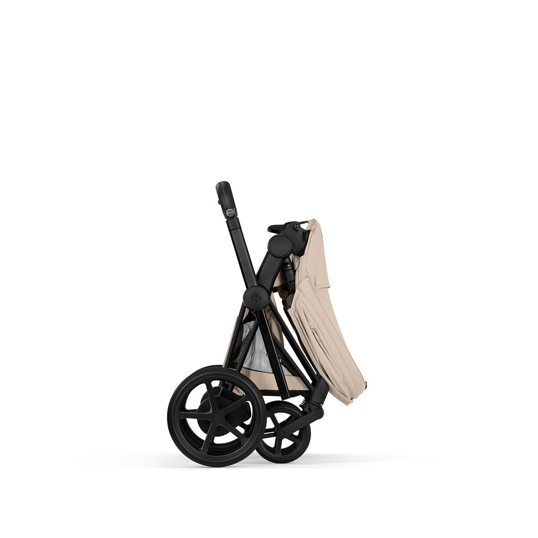 CYBEX e-PRIAM Pushchair & Fold Cot - Comfort - Cozy Beige/Black