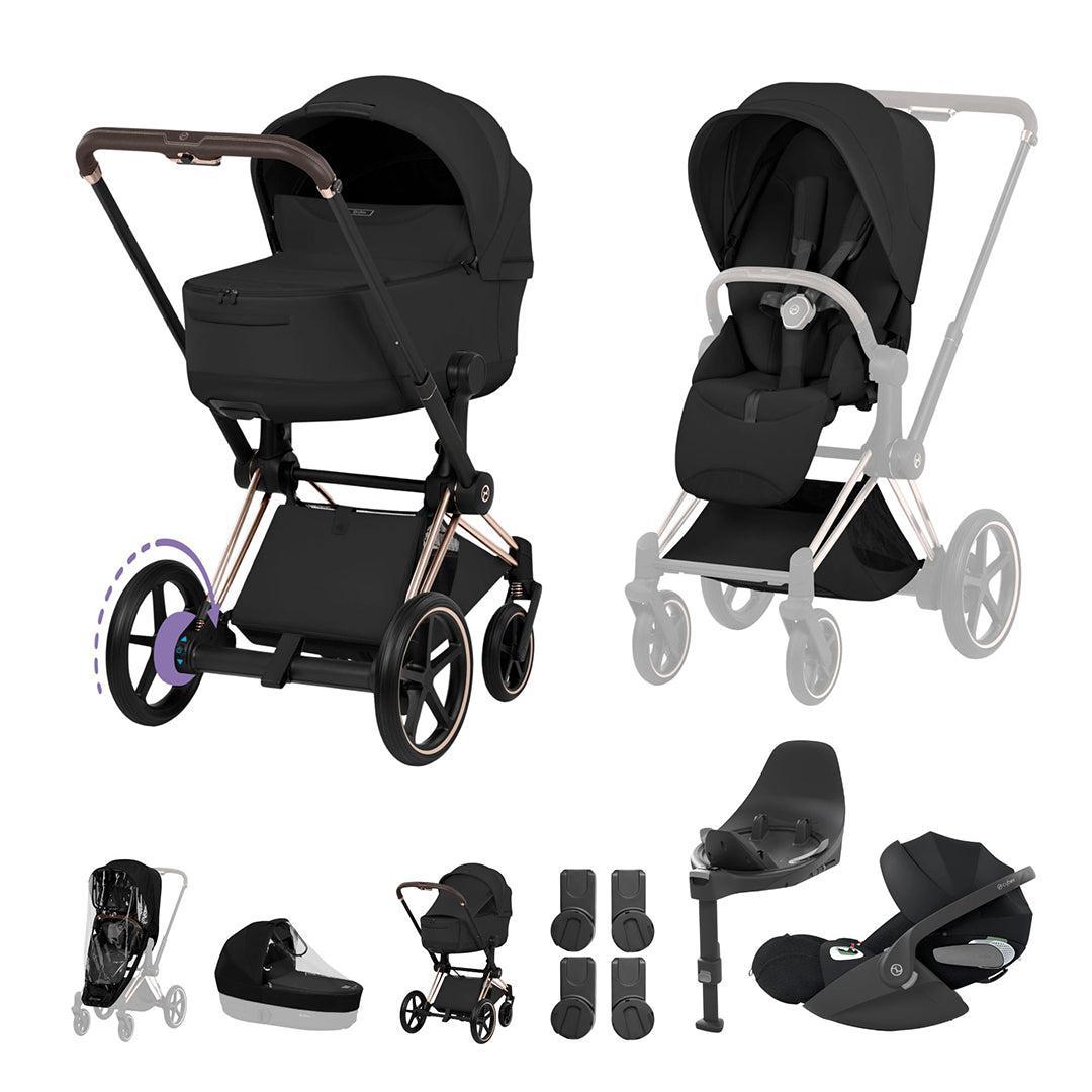 CYBEX e-PRIAM Fold Cot Travel System Bundle - Style