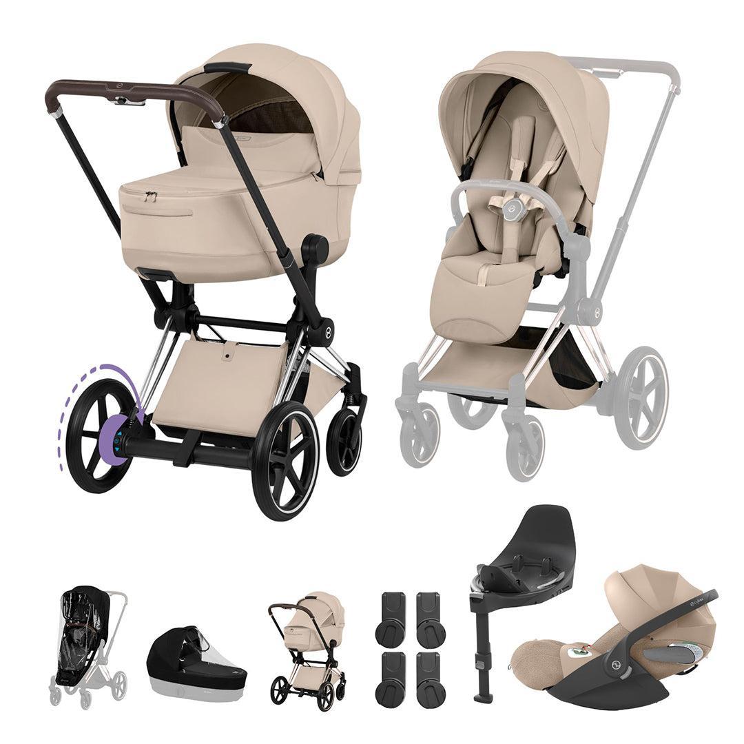 CYBEX e-PRIAM Fold Cot Travel System Bundle - Style