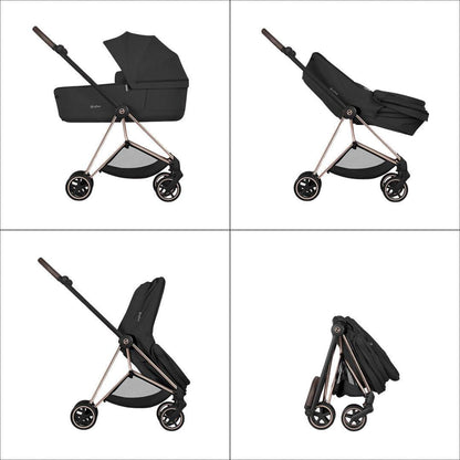 CYBEX Mios Comfort Pushchair & Foldable Carrycot - Cozy Beige/Black