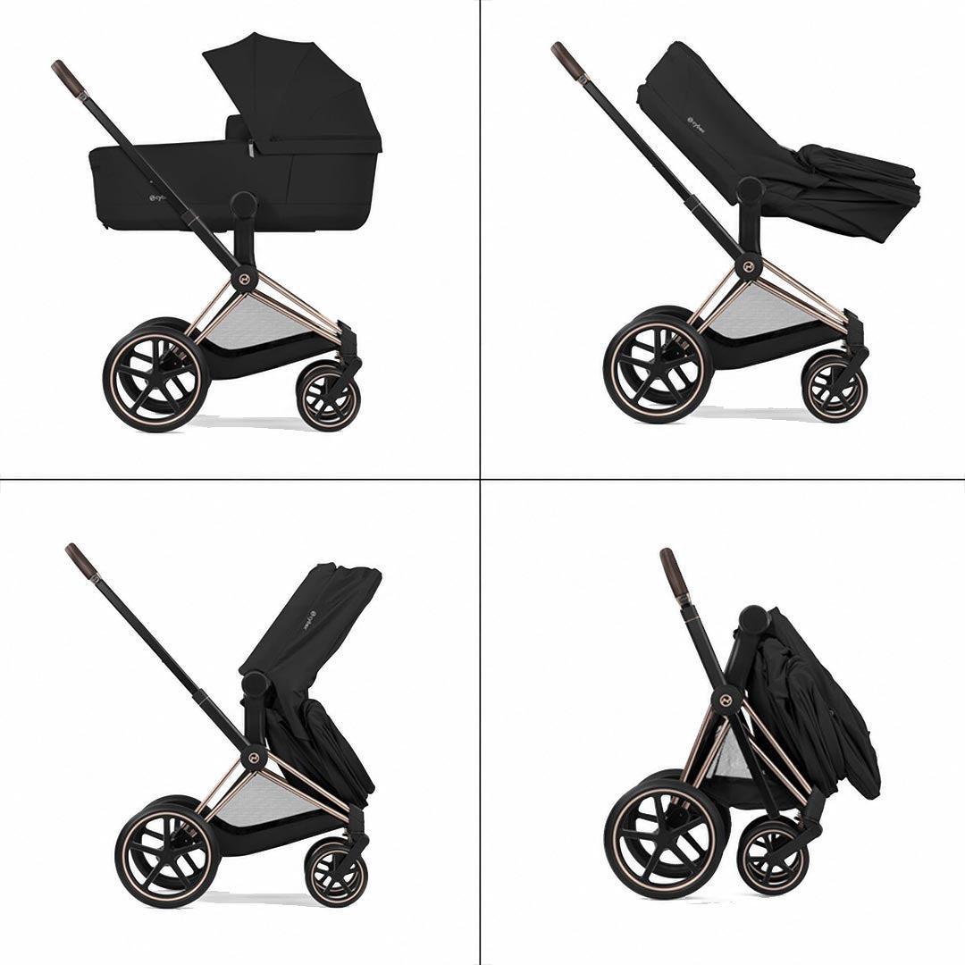 CYBEX PRIAM Fold Cot Newborn to Toddler Travel System Bundle - Comfort