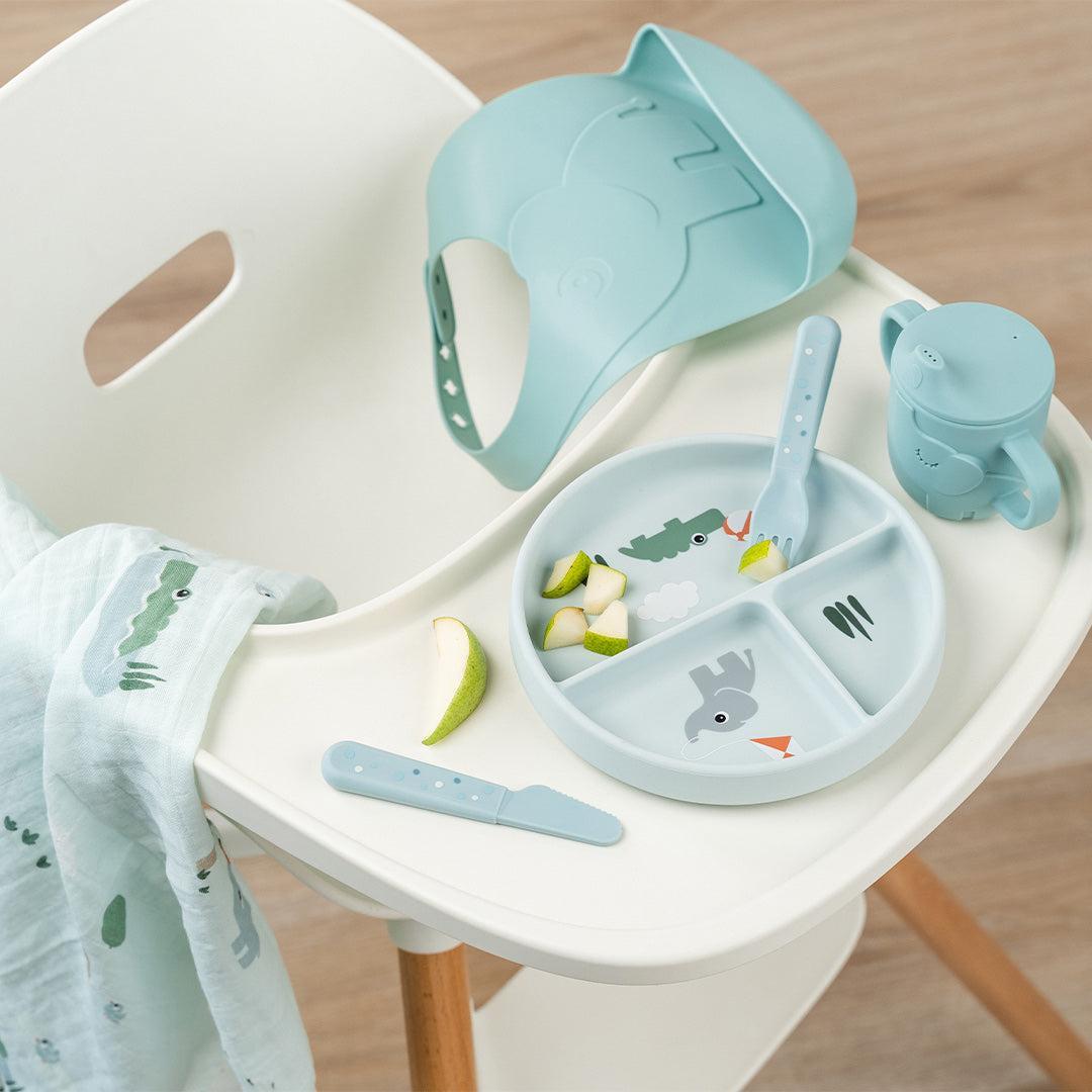 Done by Deer Burp Cloth 2 Pack - Playground Blue