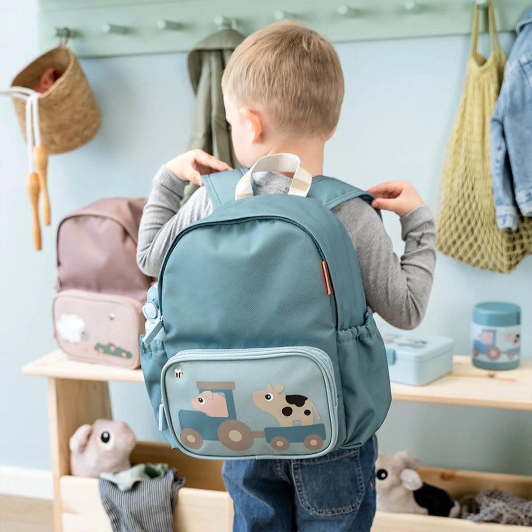 Done by Deer Kids Backpack - Tiny Farm Blue