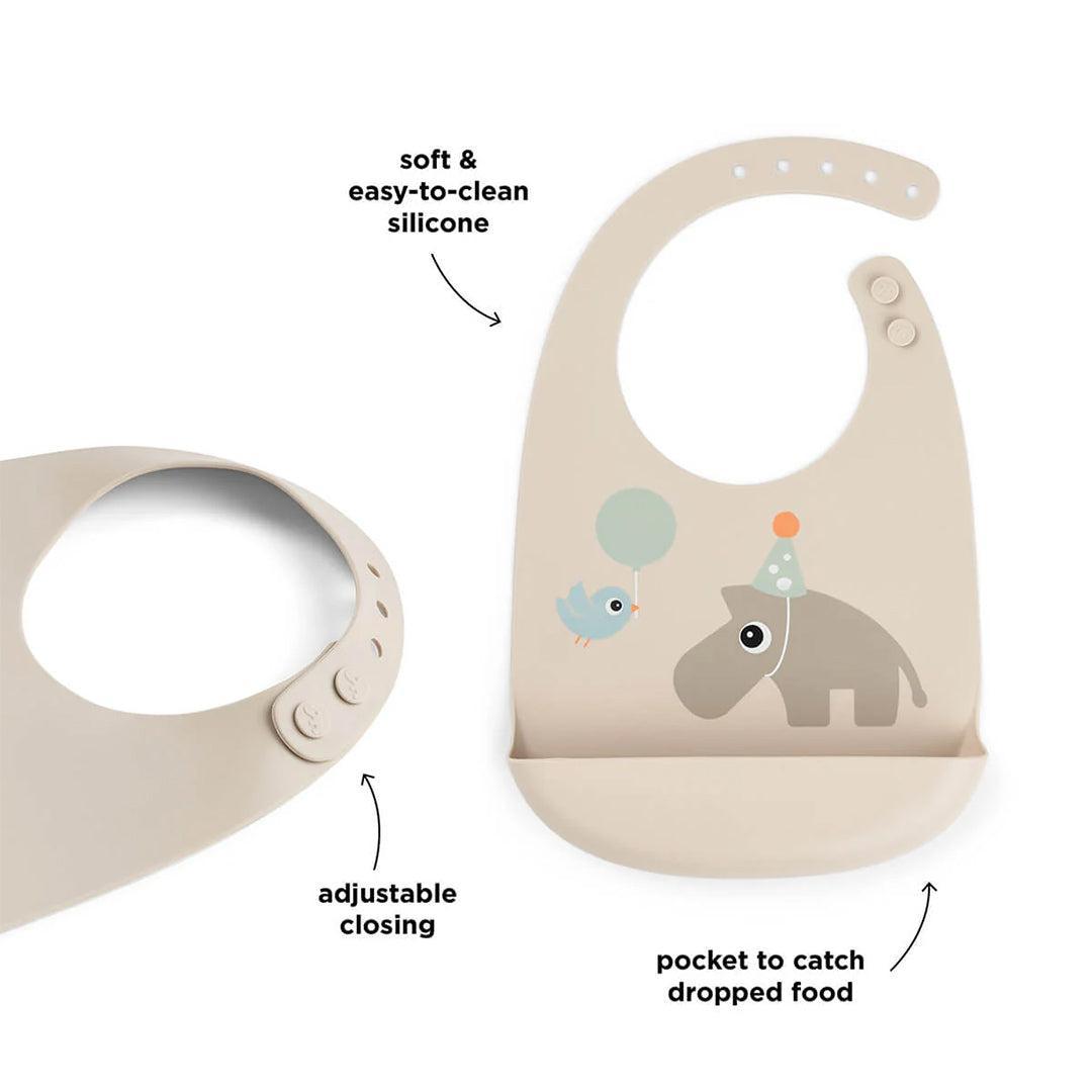 Done by Deer Silicone Bib - Celebration Sand