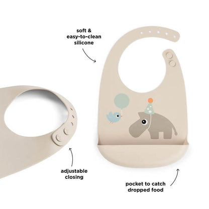 Done by Deer Silicone Bib - Celebration Sand