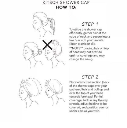 Blush Dot Luxury Shower Cap