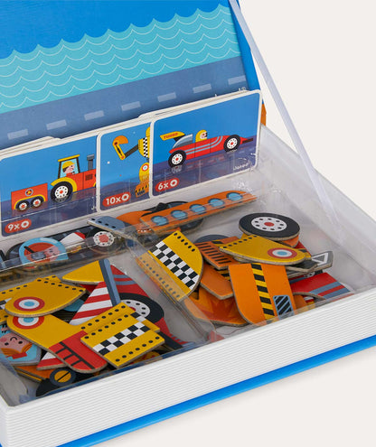 Janod Magnetibook Educational Toy - Racers