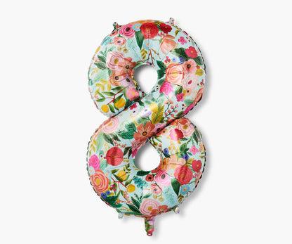 Numbered Foil Balloon - Garden Party