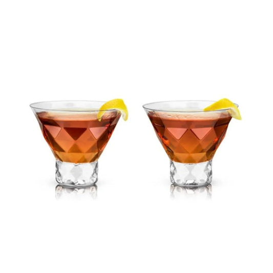 Viski Gem Crystal Martini Glasses