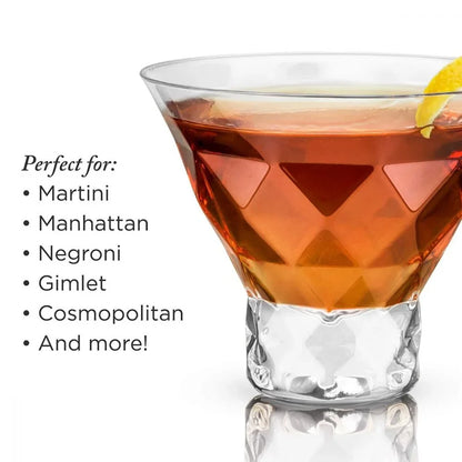 Viski Gem Crystal Martini Glasses