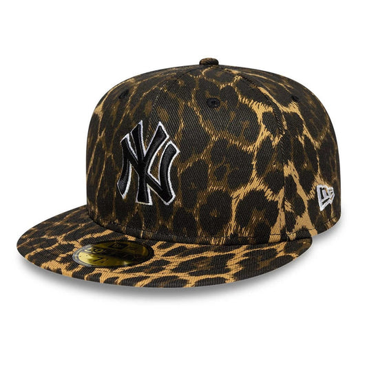 Pictured is this MLB Core Leopard New York Yankees 59FIFTY Fitted cap in black. 1