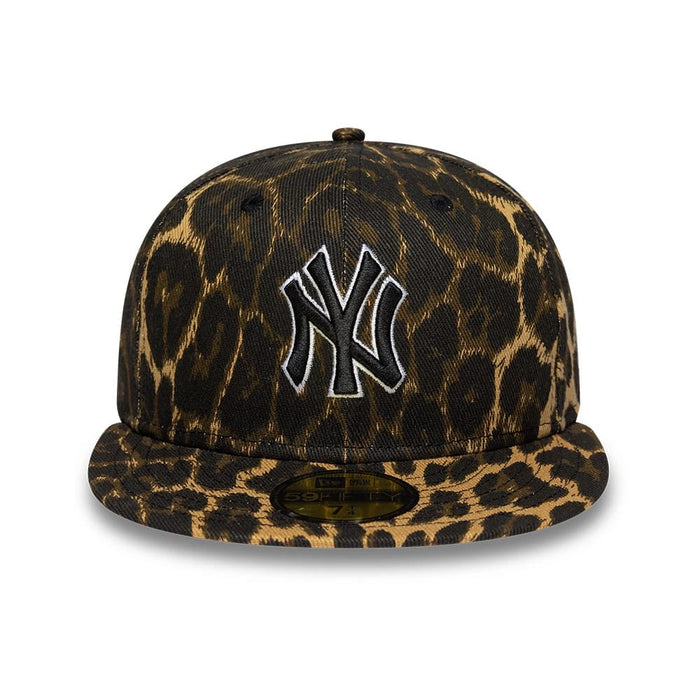 Pictured is this MLB Core Leopard New York Yankees 59FIFTY Fitted cap in black. 3