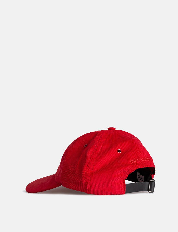 Norse Projects Baby Corduroy Sports Cap - Askja Red