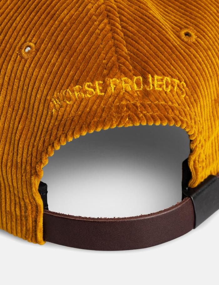 Norse Projects Wide Wale Cord Sports Cap - Montpellier Yellow