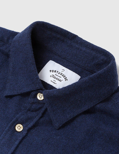 Portuguese Flannel Teca Shirt - Navy Blue