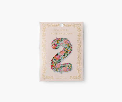 Numbered Foil Balloon - Garden Party