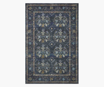 Courtyard Seville Printed Rug - Navy