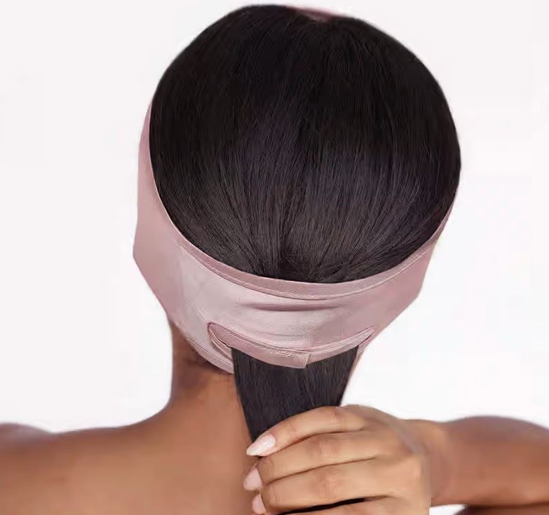 Blush Satin Sleep Headband