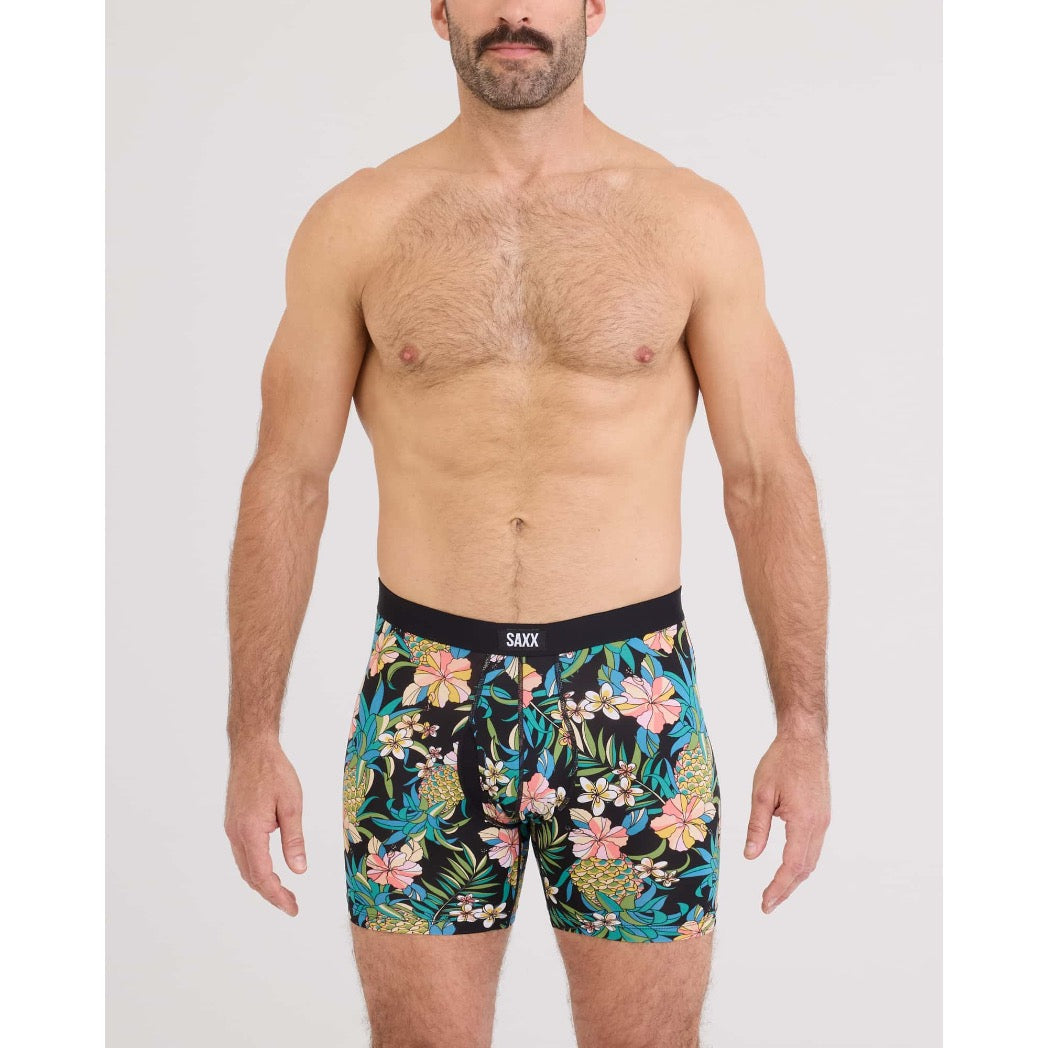 SAXX - DAYTRIPPER COMFORT STRETCH BOXER BRIEF | Pineapple Field Black