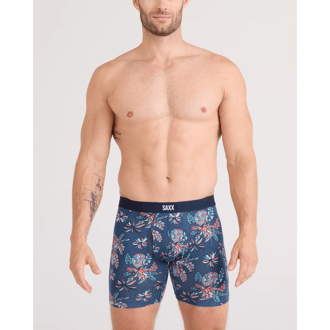 SAXX - VIBE XTRA SUPER SOFT BOXER BRIEF | PINEAPPLE TROPIC-INDIGO